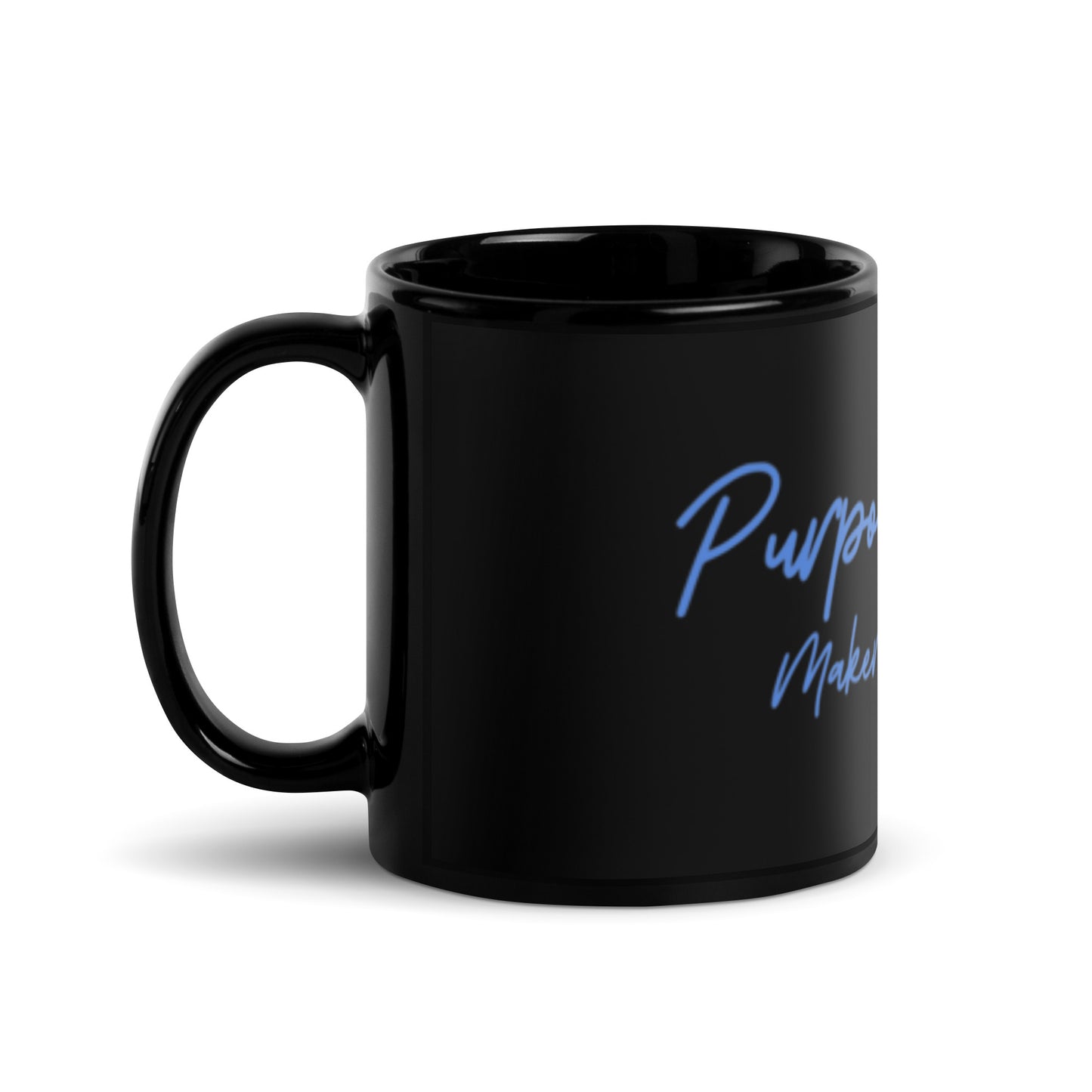 Purpose Maker Black Glossy Mug